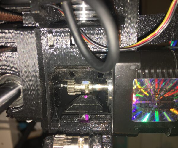 Jammed filament - bottom view