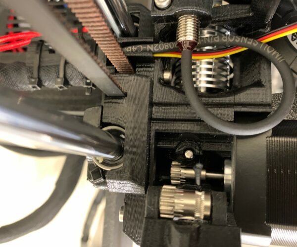 Jam before PTFE tube, Gray Prusa filament