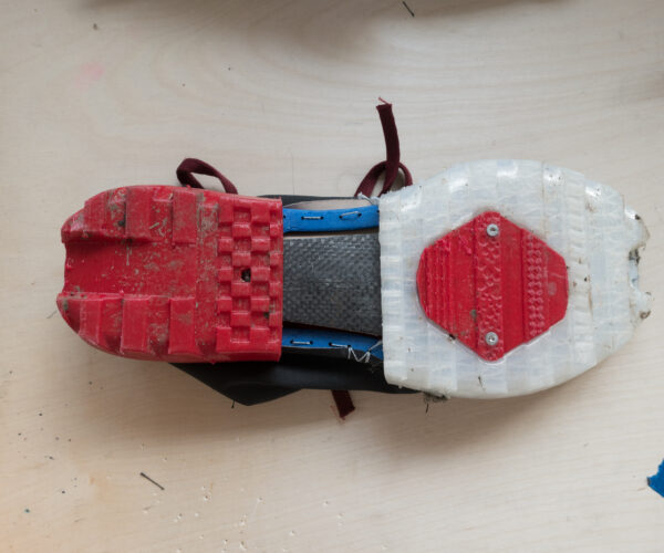 Bottom of a 3D printed shoe