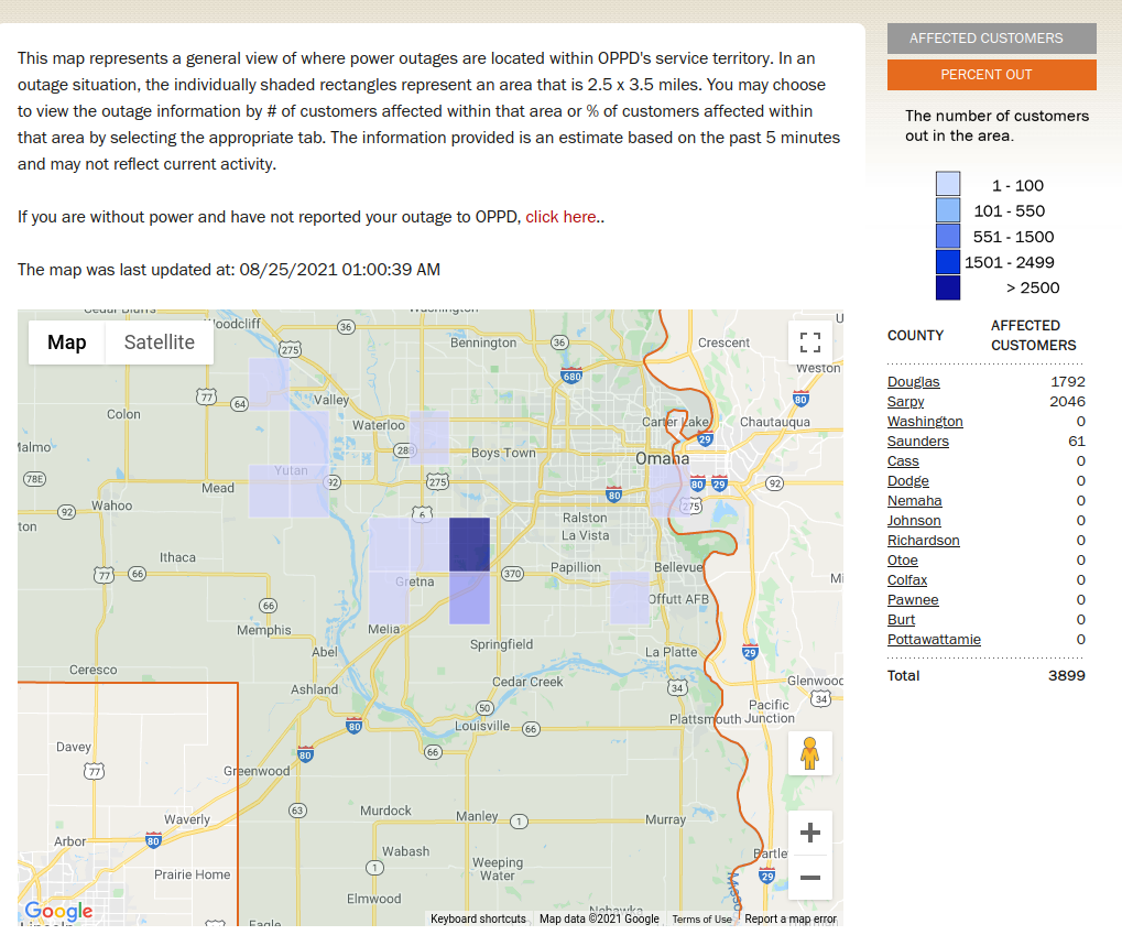 Power outage Memphis: See map showing affected areas