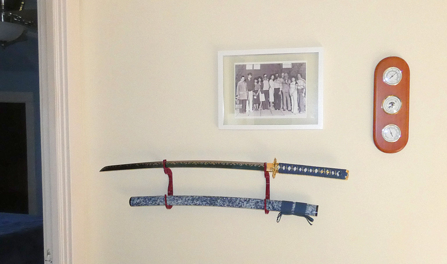 Designed 3D printed sword mounts, made for Katana but fit the