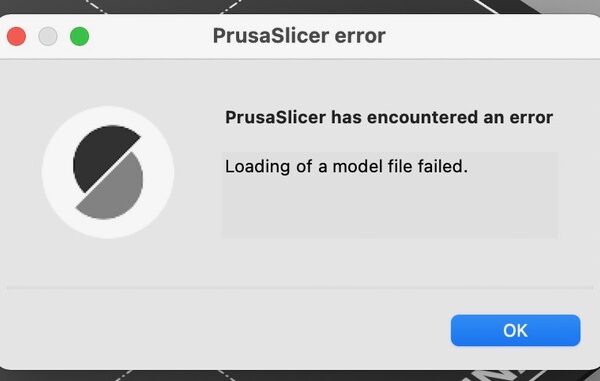 PrusaSlicer import error on macOS